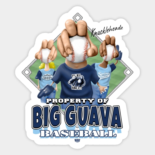 Knucklehead for Big Guava Baseball Sticker by MudgeSportswear